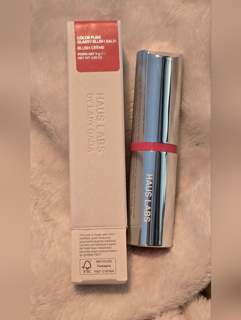Haus LABS Color Fuse Glassy Blush Balm NEW glassy rosette